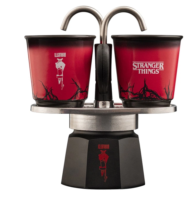 Гейзерна кавоварка Bialetti Stranger Things Set Mini Express, 2 чашки