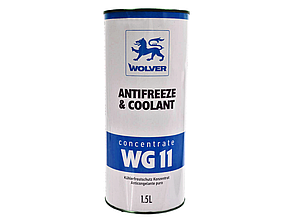 Антифриз концентрат WOLVER Antifreeze & Coolant WG11 (1.5 л) Синій