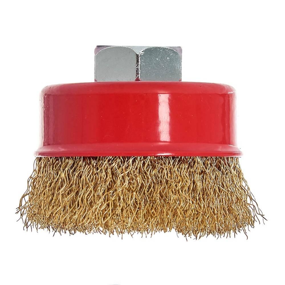 Щітка-чашка Vitals гофрована латунована 65 мм М14, 0,3 мм, фото 1