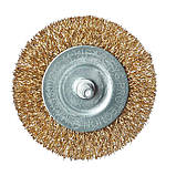 Щітка дискова з хвостовиком Vitals гофрована латунована 75 мм, 0,3 мм, фото 3