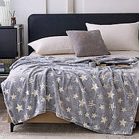 Плед світиться в темряві День-ніч 150х200 см Покривало Мікрофібра (Зірки )