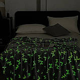 Плед світиться в темряві День-ніч 150х200 см Покривало Мікрофібра (З метеликами), фото 2