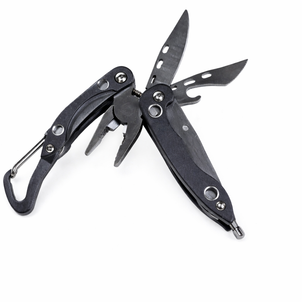 Мультитул туристичний Traveler Deluxe MT 821 7в1 складаний 12 см Чорний