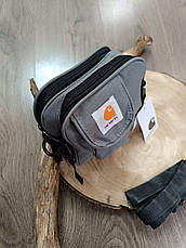 Сумка через плече Месенджер Барсетка сірий, фото 3