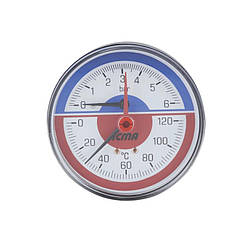 Термоманометр Icma 1/2" 0-6 барів, заднє під'єднання No259