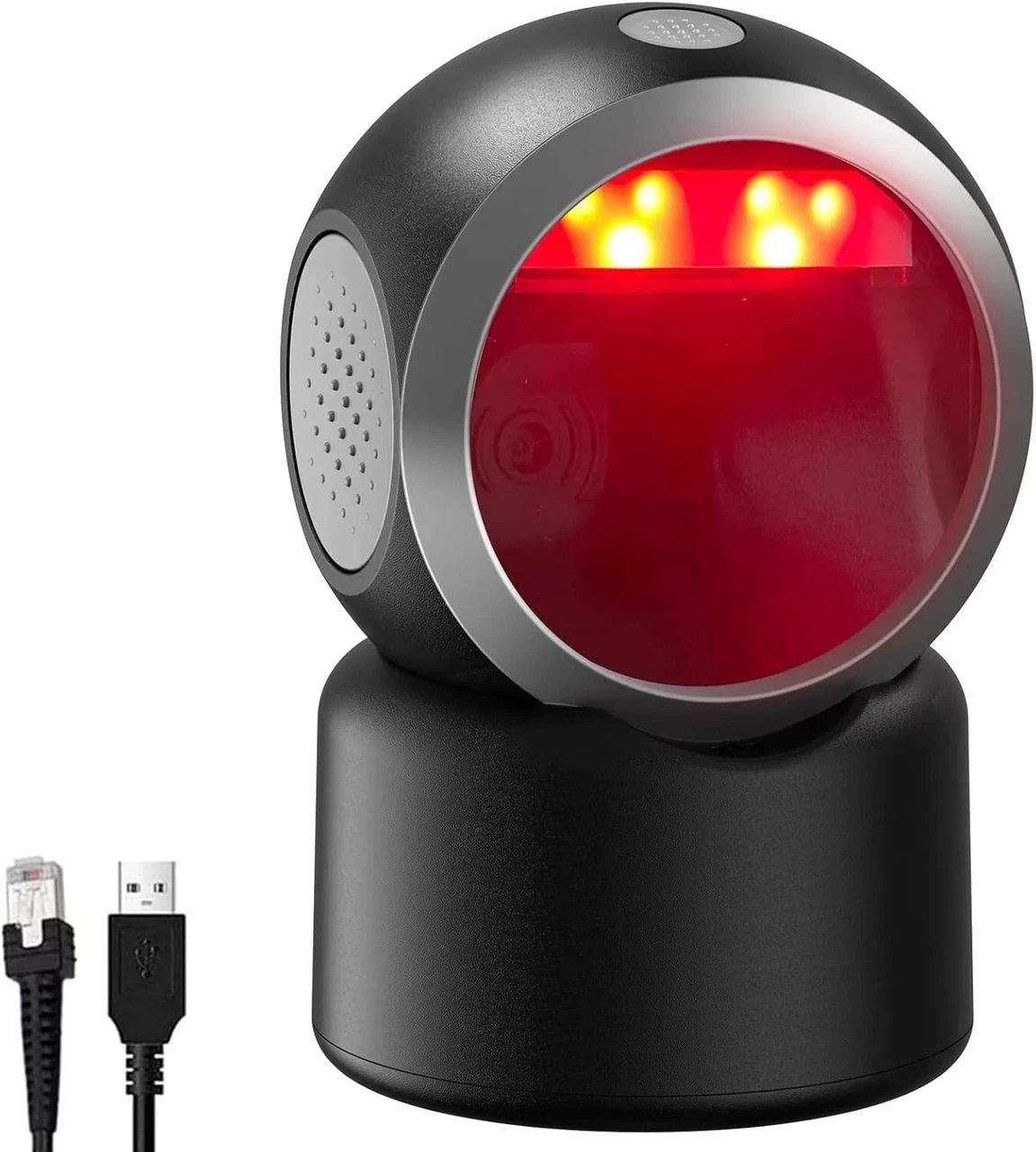 2D сканер штрих-кодів, всеспрямований настільний дротовий USB-зчитувач (стаціонарна платформа), фото 1