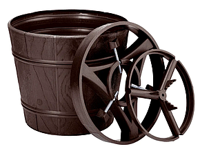 Підставка для ялинки Form-plastic PLANET 2, пластик, форма відро 17 л, коричнева