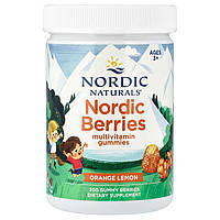 Мультивітаміни для дітей, смак апельсин та лимон, Nordic Berries, Multivitamin Gummies, Ages 3+, Nordic Naturals, 200 жувальних