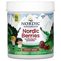 Мультивітаміни для дітей, смак вишні, Nordic Berries, Multivitamin Gummies, Ages 3+, Nordic Naturals, 120 жувальних цукерок