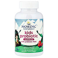 Пробіотики для дітей, смак ягід, Kids Probiotic Gummies, Nordic Naturals, 60 жувальних таблеток