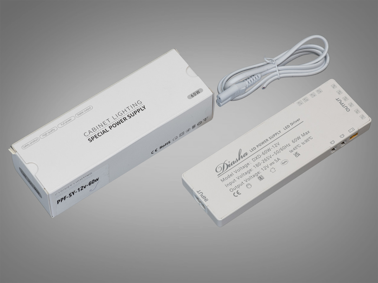 Тонкий керований блок живлення 12В, 60Вт, 5А PPF-SY-12V-60W