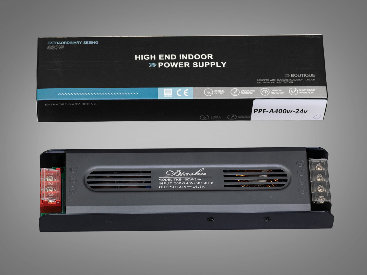 Блок живлення для LED стрічки, 24v, 400Вт, 16.66А PPF-A400W-24V