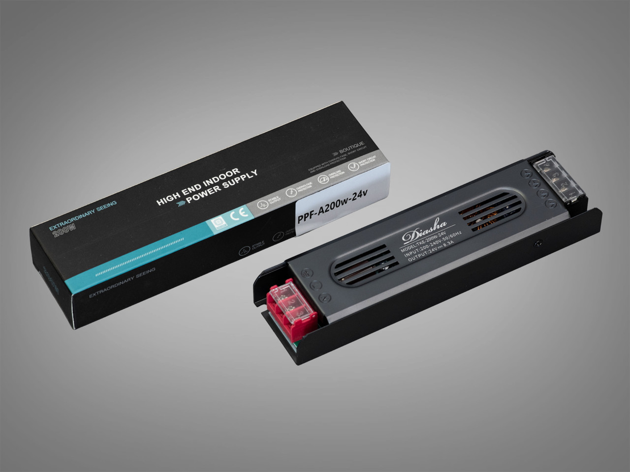 Блок живлення для LED стрічки, 24v, 200Вт, 8.33А PPF-A200W-24V