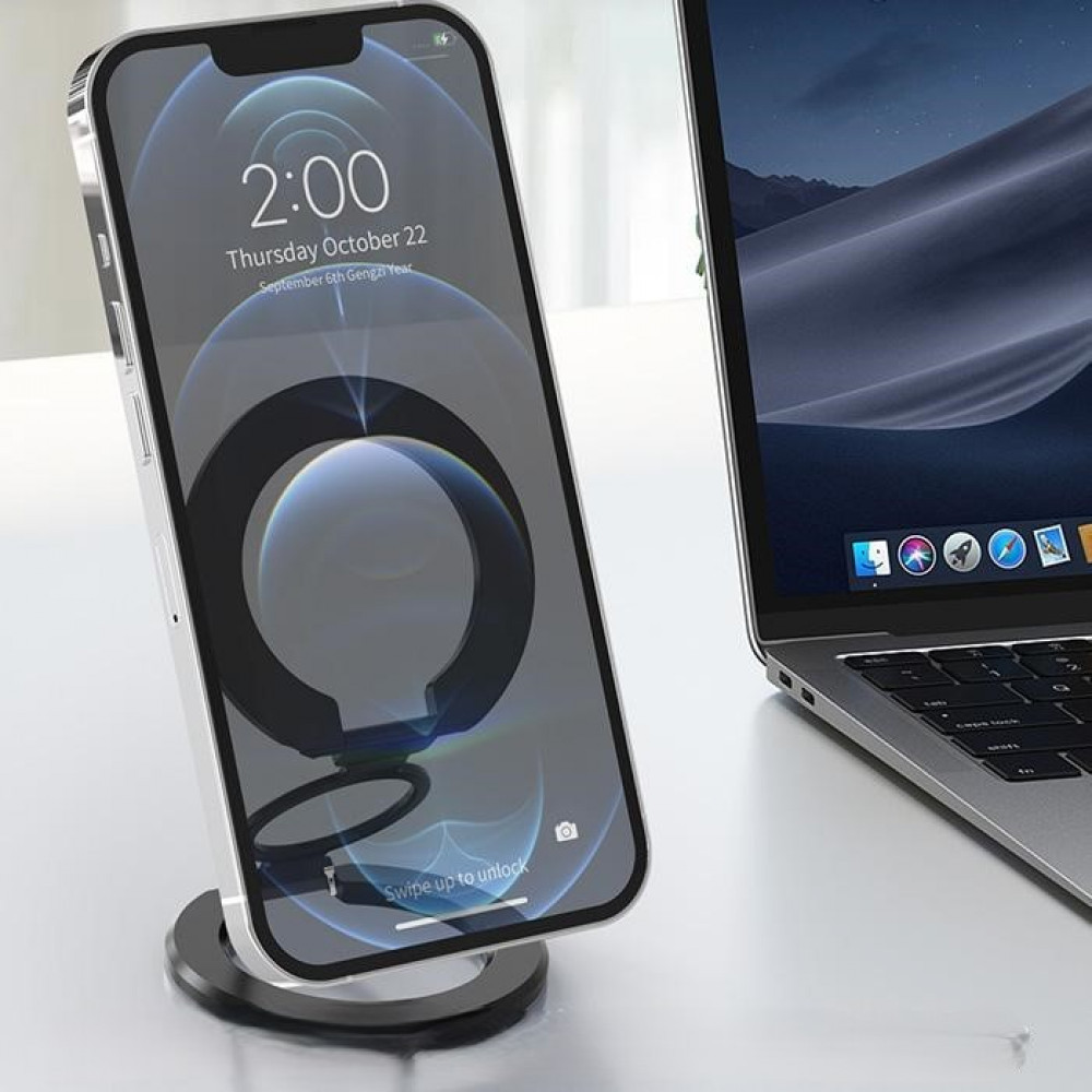 Підставка для телефону Ring With Magsafe ; Handcuff — Black, фото 1