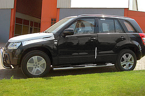 Бічні труби (2 шт., нерж) для Suzuki Grand Vitara 2005-2017 рр