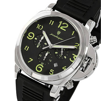 Poedagar Luminious Rubber Black, 2 ремінці