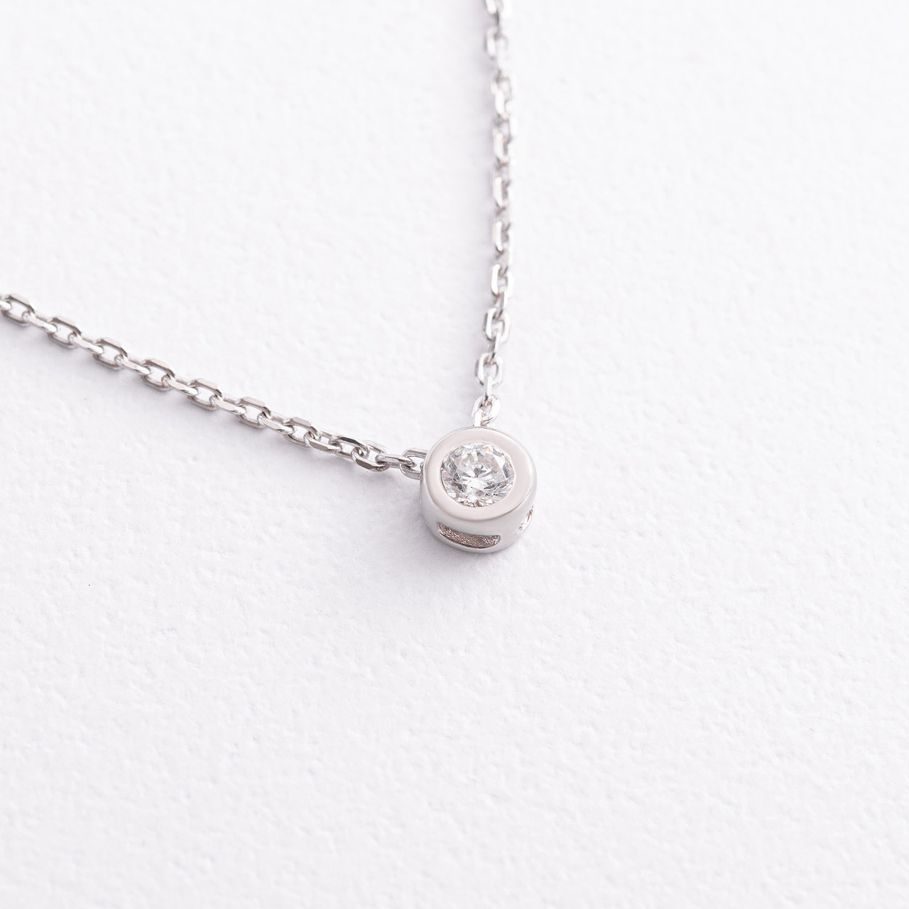 Срібне кольє з фіанітом 908-00971