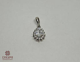 Срібний Кулон зі вставкою цирконій