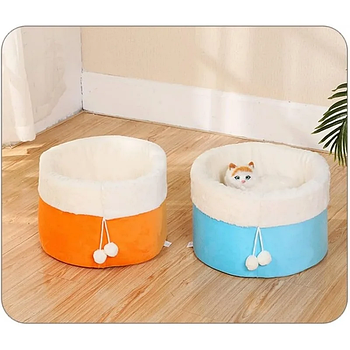 М'яка лежанка для собак і кішок М 48х28 см Синій, жовтогарячий, коричневий, салатовий, рожевий, сірий Лучшая цена