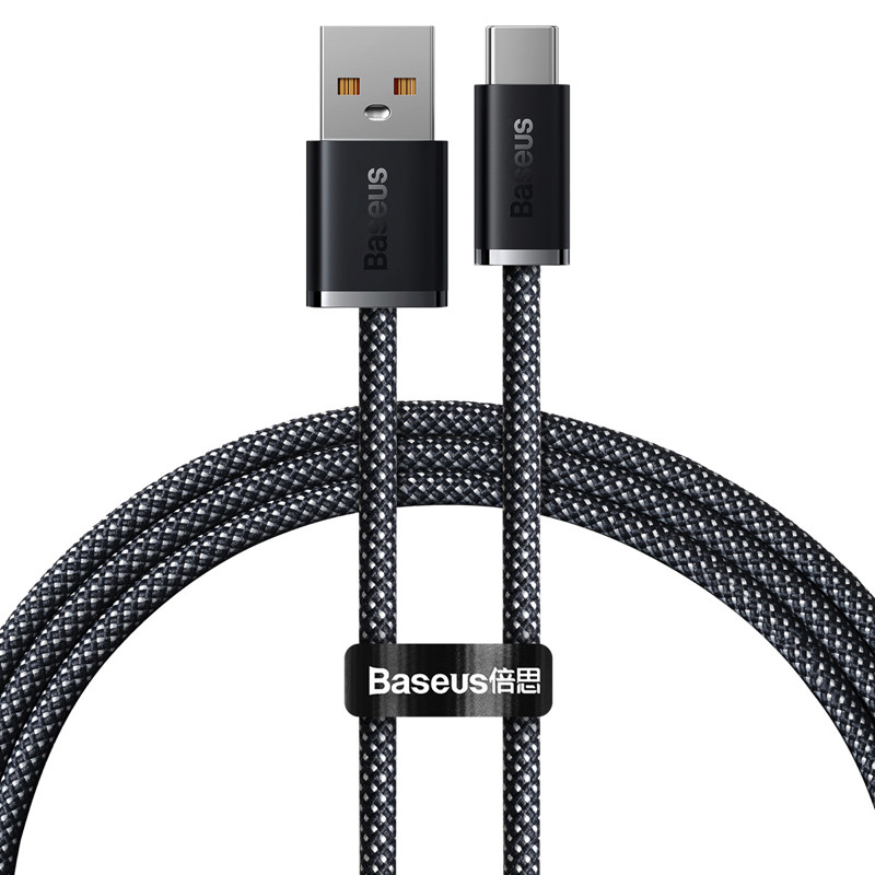 Кабель Baseus Dynamic Series Fast Charging Data Cable USB to Type-C 100W 2m Slate Gray, фото 1