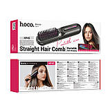 Гребінець для випрямлення волосся HOCO HP45 Heating straight hair comb Gray, фото 2