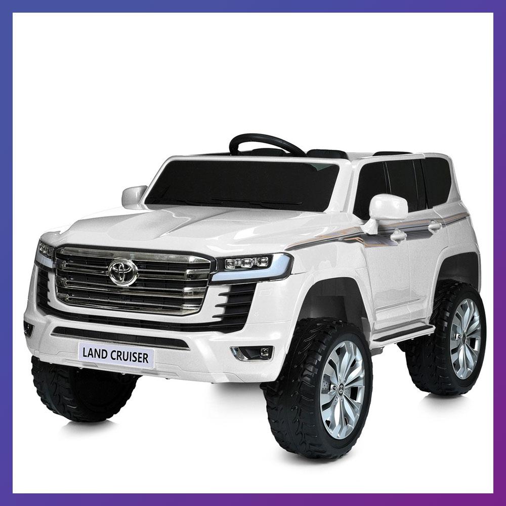 Дитячий електромобіль на акумуляторі Джип Toyota Land Cruiser M 6146 на радіокеруванні дітей 3-8 років Білий, фото 1