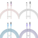 Кабель Baseus Explorer Series Fast Charging Cable with Smart Temperature Control Type-C to Type-C 100W 1m Galaxy Blue, фото 4
