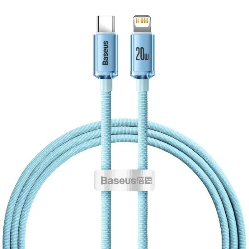 Кабель Baseus Gem Fast-Charging Data Cable USB-C to iP 20W 1m Galaxy Blue, фото 1