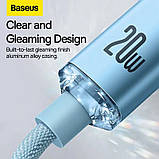Кабель Baseus Gem Fast-Charging Data Cable USB-C to iP 20W 1m Galaxy Blue, фото 6