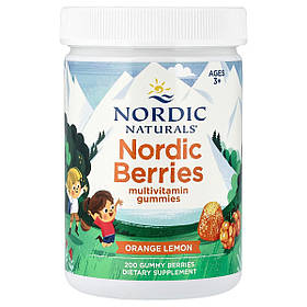 Мультивітаміни для дітей, смак апельсин та лимон, Nordic Berries, Multivitamin Gummies, Ages 3+, Nordic Naturals, 200 жувальних