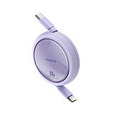 Кабель Baseus Free2Draw Mini Retractable Charging Cable Type-C to Type-C 100W 1m Nebula Purple, фото 4