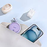 Кабель Baseus Free2Draw Mini Retractable Charging Cable Type-C to Type-C 100W 1m Nebula Purple, фото 6