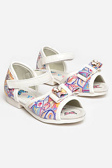 Босоніжки для дівчинки білого кольору 209460M