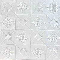 Самоклеюча декоративна 3D панель Loft Expert білий рельєф 700x770x3 мм