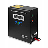 Комплект інвертору Volt Polska SINUS PRO 2000W 1400/2000W + 2 шт Акумулятор VOLT VRLA 100Ah 12V, фото 3