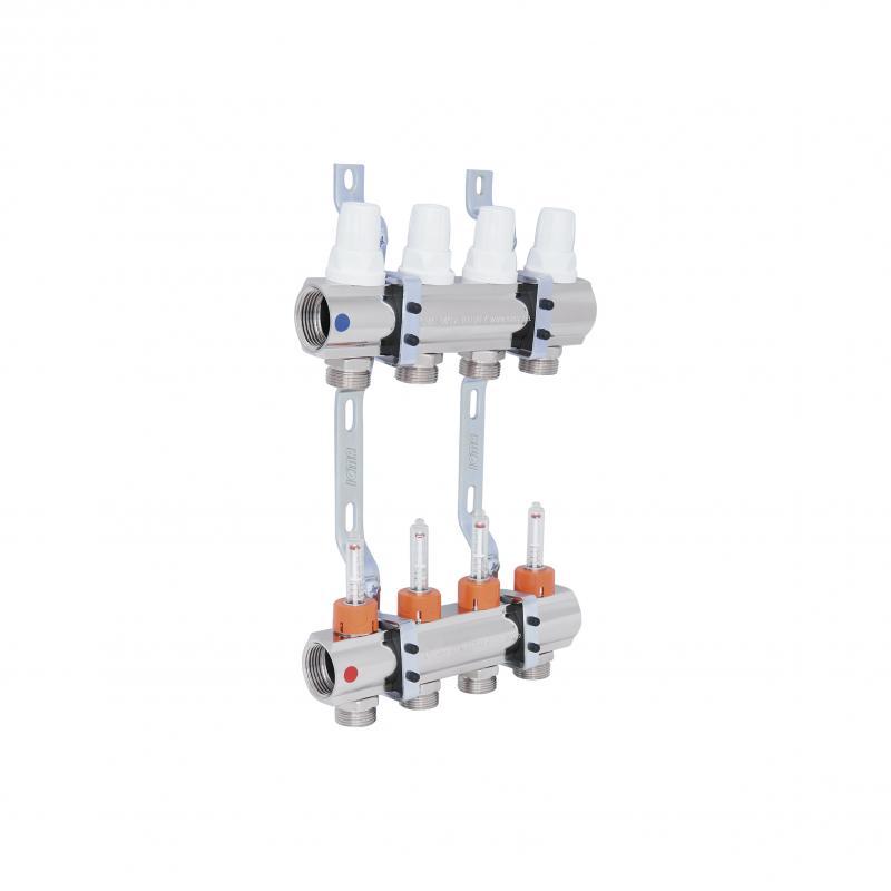 Колектор Icma 1" 4 виходи, з витратомірами №K013, фото 1