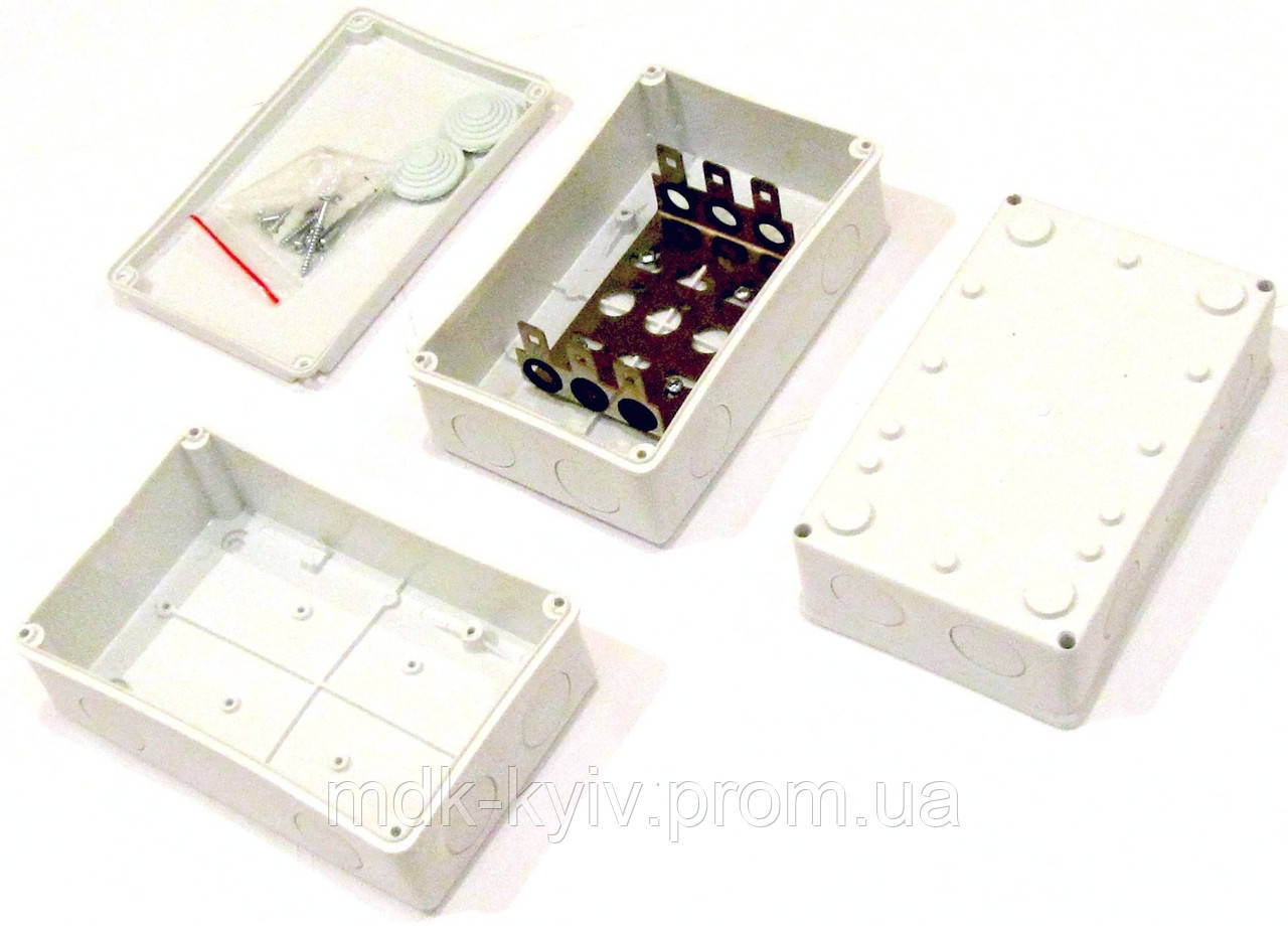 Бокс телефонный на 30 пар, пластиковый, серый, на винтах, IP54 (аналог КРТМ-30х2) - фото 1 - id-p32838774
