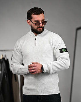 Светр stone division white блискавка ТР6584