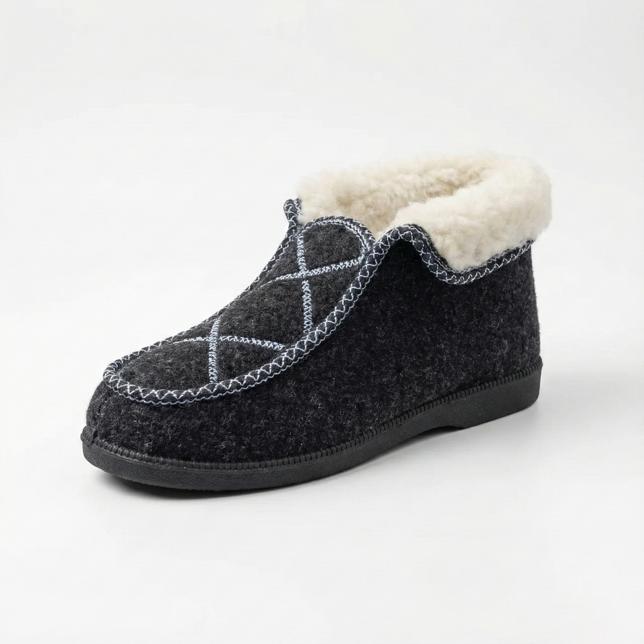 Жіночі домашні бурки-чуні (бабуші) повстяні на хутрі, з візерунком (36-41), фото 1