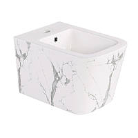 Біде підвісне Qtap Tern 520x350x330 мм, Marble QT17551303GMR