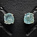 Пусети з цирконом срібні жіночі прикраса з натуральним блакитним каменем сережки гвоздики, фото 2