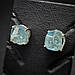 Пусети з цирконом срібні жіночі прикраса з натуральним блакитним каменем сережки гвоздики, фото 3