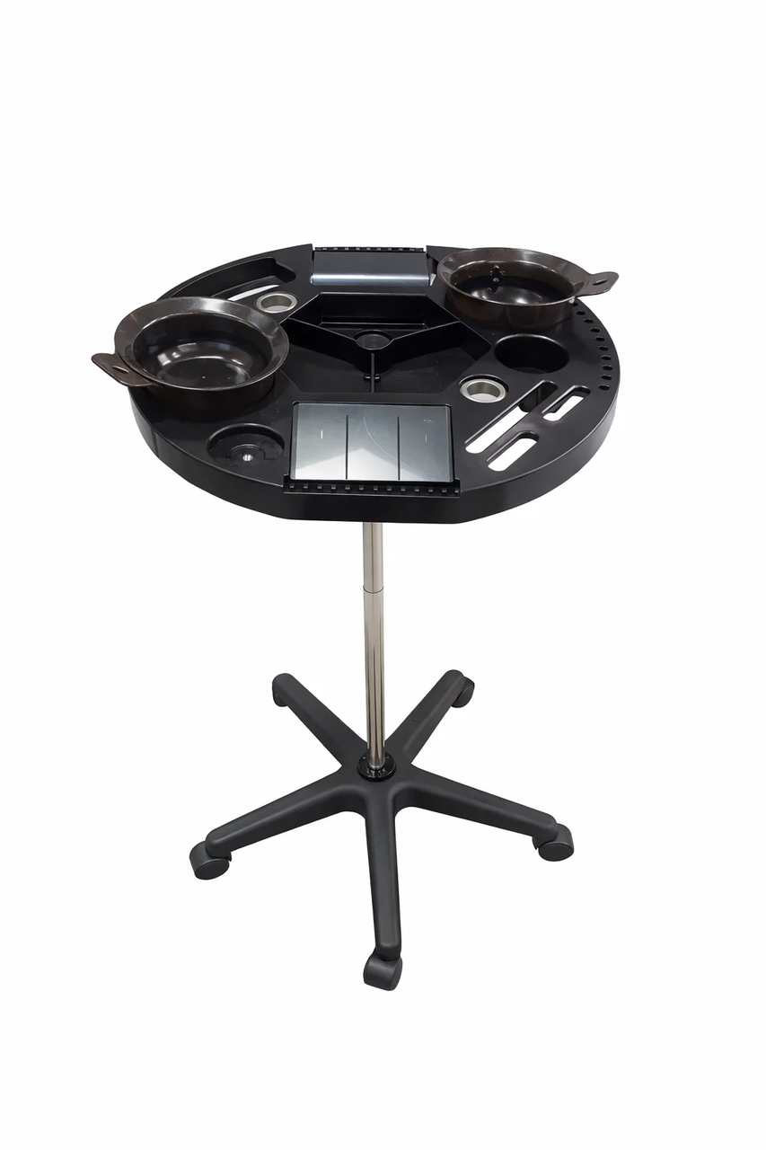 Колор бар для перукаря чорний модель 208, візок для фарбування волосся, колор бар для салону, підставка для фарб, фото 1