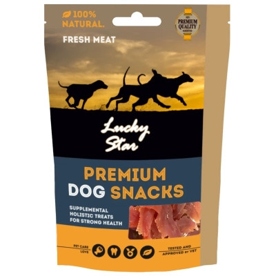 Ласощі для собак Lucky Star м'яке качине в'ялене м'ясо 11 см 85 г (4820111434138/4820281500022), фото 1
