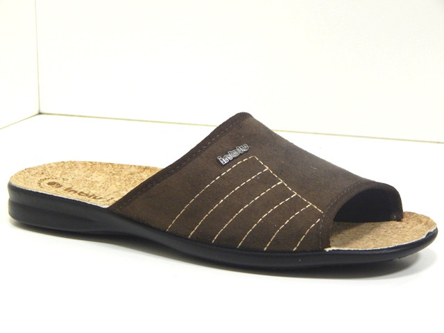 Чоловічі домашні капці Inblu — зручні, теплі та практичні для щоденного комфорту колір Коричневий, фото 1