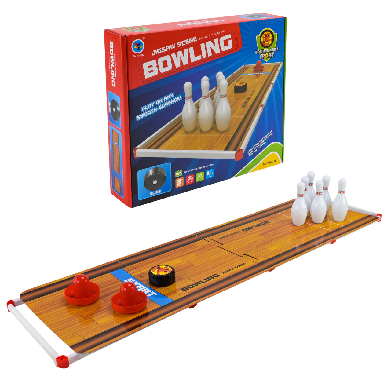 Настільний боулінг 789-37C, розмір поля 71*52см, фото 1