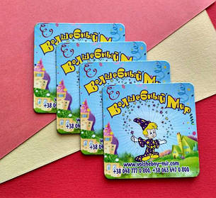 Плоские рекламные магнитики на заказ. Размер 63х63 мм 6