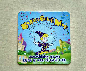 Плоские рекламные магнитики на заказ. Размер 63х63 мм 2