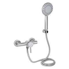 Змішувач для душу Lidz Aria 010 (з душовим гарнітуром) (k35) LDARI010NKS43361 Nickel
