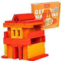Дитячий конструктор 100 блоків CITYBLOCKS / Блоковий конструктор / Конструктор для дітей / Дерев'яний конструктор